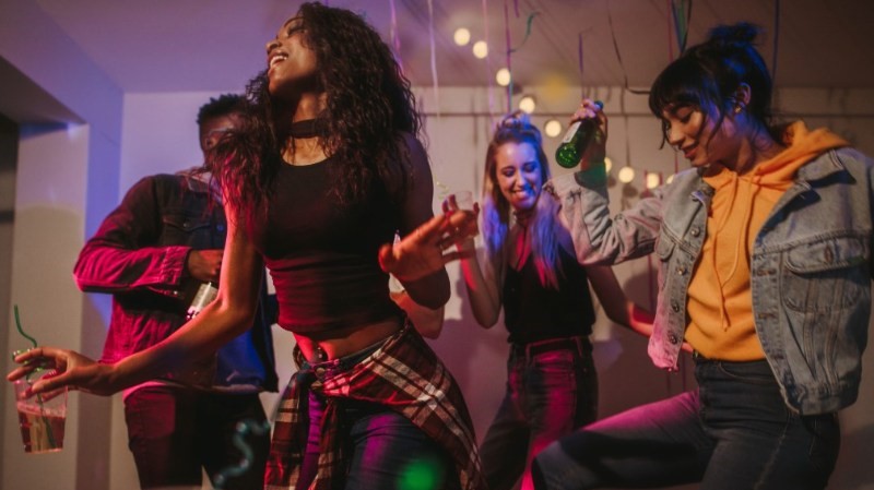 Dancing at housewarming party