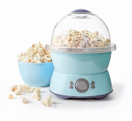 Deluxe Stirring Popcorn Maker with Large Lid for Serving Bowl