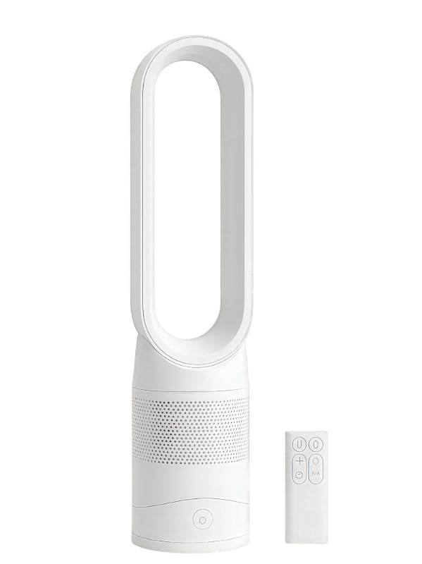Desk Bladeless Fan - Quiet Office Fan with 5 Colors LED Light