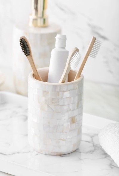Toothpaste Dispenser and Toothbrush Holder