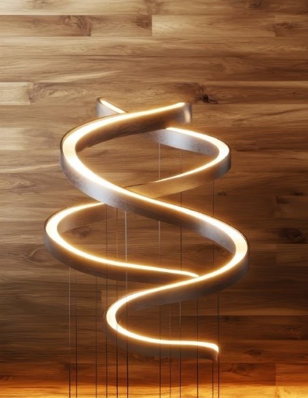 Modern Spiral RGB Table Lamp