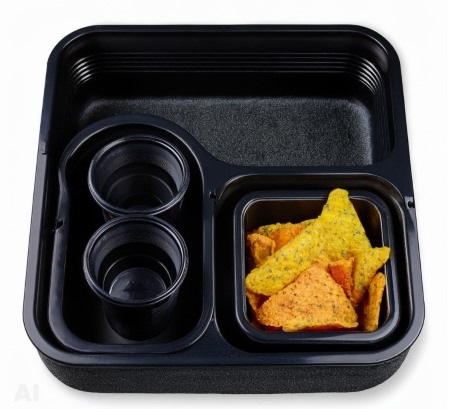 Couch Console Tray - Drinks & Snacks Sofa Caddy with Armrest