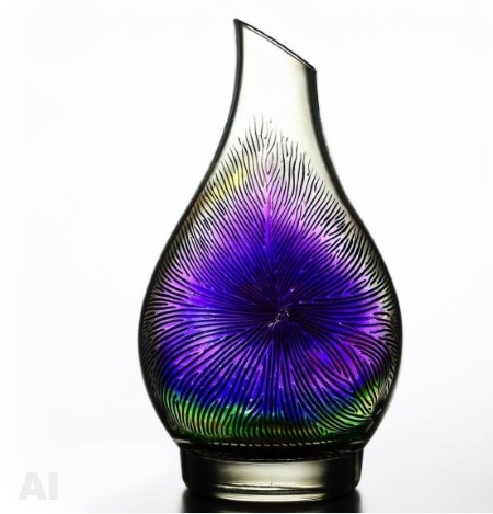 Ultrasonic Aromatherapy Diffuser with Handmade Glass