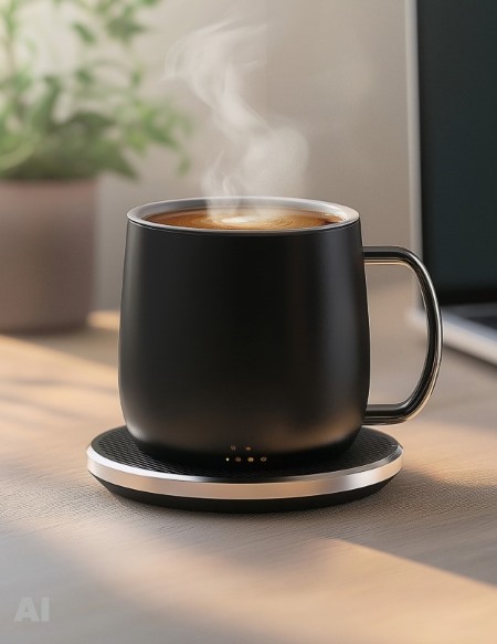 Temperature-Controlled, Self-Heating Mug