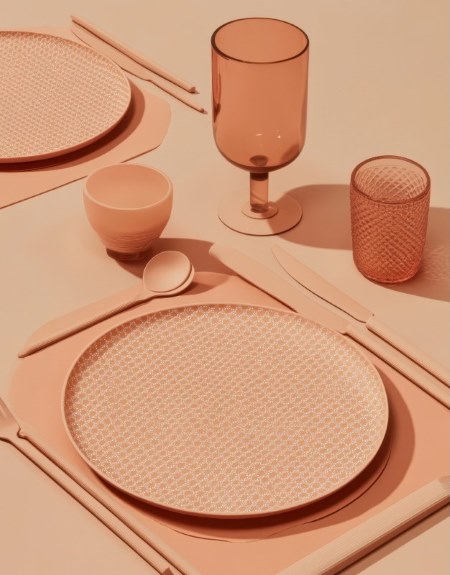 Peach Table Mats and Coasters
